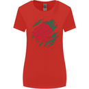 Torn Bangladesh Flag Bangladeshi Day Football Womens Wider Cut T-Shirt Red