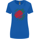 Torn Bangladesh Flag Bangladeshi Day Football Womens Wider Cut T-Shirt Royal Blue