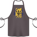 Torn Barbados Flag Barbadians Day Football Cotton Apron 100% Organic Dark Grey