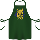 Torn Barbados Flag Barbadians Day Football Cotton Apron 100% Organic Forest Green
