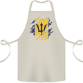 Torn Barbados Flag Barbadians Day Football Cotton Apron 100% Organic Natural