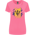 Torn Barbados Flag Barbadians Day Football Womens Wider Cut T-Shirt Azalea