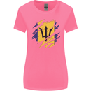 Torn Barbados Flag Barbadians Day Football Womens Wider Cut T-Shirt Azalea