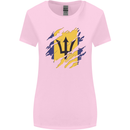 Torn Barbados Flag Barbadians Day Football Womens Wider Cut T-Shirt Light Pink