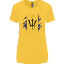 Torn Barbados Flag Barbadians Day Football Womens Wider Cut T-Shirt Yellow