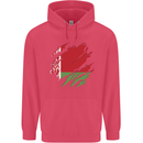Torn Belarus Flag Belarusian Day Football Childrens Kids Hoodie Heliconia