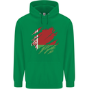 Torn Belarus Flag Belarusian Day Football Childrens Kids Hoodie Irish Green