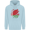 Torn Belarus Flag Belarusian Day Football Childrens Kids Hoodie Light Blue