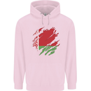 Torn Belarus Flag Belarusian Day Football Childrens Kids Hoodie Light Pink