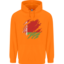 Torn Belarus Flag Belarusian Day Football Childrens Kids Hoodie Orange
