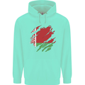 Torn Belarus Flag Belarusian Day Football Childrens Kids Hoodie Peppermint