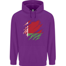Torn Belarus Flag Belarusian Day Football Childrens Kids Hoodie Purple
