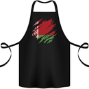 Torn Belarus Flag Belarusian Day Football Cotton Apron 100% Organic Black
