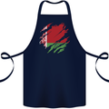 Torn Belarus Flag Belarusian Day Football Cotton Apron 100% Organic Navy Blue