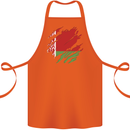 Torn Belarus Flag Belarusian Day Football Cotton Apron 100% Organic Orange