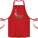 Torn Belarus Flag Belarusian Day Football Cotton Apron 100% Organic Red