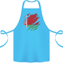 Torn Belarus Flag Belarusian Day Football Cotton Apron 100% Organic Turquoise