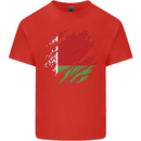 Torn Belarus Flag Belarusian Day Football Mens Cotton T-Shirt Tee Top Red