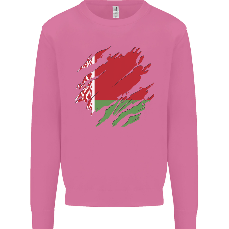 Torn Belarus Flag Belarusian Day Football Mens Sweatshirt Jumper Azalea