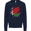 Torn Belarus Flag Belarusian Day Football Mens Sweatshirt Jumper Navy Blue