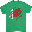 Torn Belarus Flag Belarusian Day Football Mens T-Shirt 100% Cotton Irish Green
