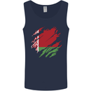 Torn Belarus Flag Belarusian Day Football Mens Vest Tank Top Navy Blue