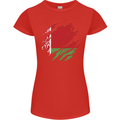 Torn Belarus Flag Belarusian Day Football Womens Petite Cut T-Shirt Red
