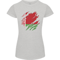 Torn Belarus Flag Belarusian Day Football Womens Petite Cut T-Shirt Sports Grey