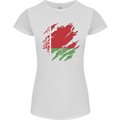Torn Belarus Flag Belarusian Day Football Womens Petite Cut T-Shirt White