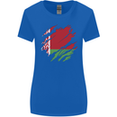Torn Belarus Flag Belarusian Day Football Womens Wider Cut T-Shirt Royal Blue