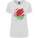 Torn Belarus Flag Belarusian Day Football Womens Wider Cut T-Shirt White