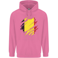 Torn Belgium Flag Belgian Day Football Childrens Kids Hoodie Azalea