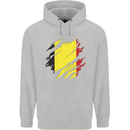 Torn Belgium Flag Belgian Day Football Childrens Kids Hoodie Sports Grey