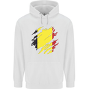 Torn Belgium Flag Belgian Day Football Childrens Kids Hoodie White