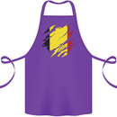 Torn Belgium Flag Belgian Day Football Cotton Apron 100% Organic Purple