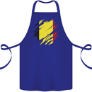 Torn Belgium Flag Belgian Day Football Cotton Apron 100% Organic Royal Blue