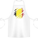 Torn Belgium Flag Belgian Day Football Cotton Apron 100% Organic White