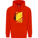 Torn Belgium Flag Belgian Day Football Mens 80% Cotton Hoodie Bright Red