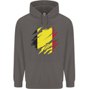 Torn Belgium Flag Belgian Day Football Mens 80% Cotton Hoodie Charcoal