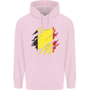 Torn Belgium Flag Belgian Day Football Mens 80% Cotton Hoodie Light Pink