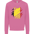Torn Belgium Flag Belgian Day Football Mens Sweatshirt Jumper Azalea