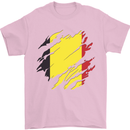 Torn Belgium Flag Belgian Day Football Mens T-Shirt 100% Cotton Light Pink