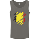 Torn Belgium Flag Belgian Day Football Mens Vest Tank Top Charcoal