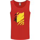 Torn Belgium Flag Belgian Day Football Mens Vest Tank Top Red