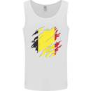 Torn Belgium Flag Belgian Day Football Mens Vest Tank Top White