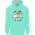 Torn Belize Flag Belizean Day Football Childrens Kids Hoodie Peppermint
