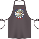 Torn Belize Flag Belizean Day Football Cotton Apron 100% Organic Dark Grey