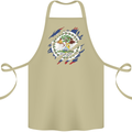 Torn Belize Flag Belizean Day Football Cotton Apron 100% Organic Khaki