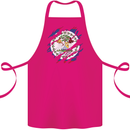 Torn Belize Flag Belizean Day Football Cotton Apron 100% Organic Pink