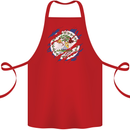 Torn Belize Flag Belizean Day Football Cotton Apron 100% Organic Red